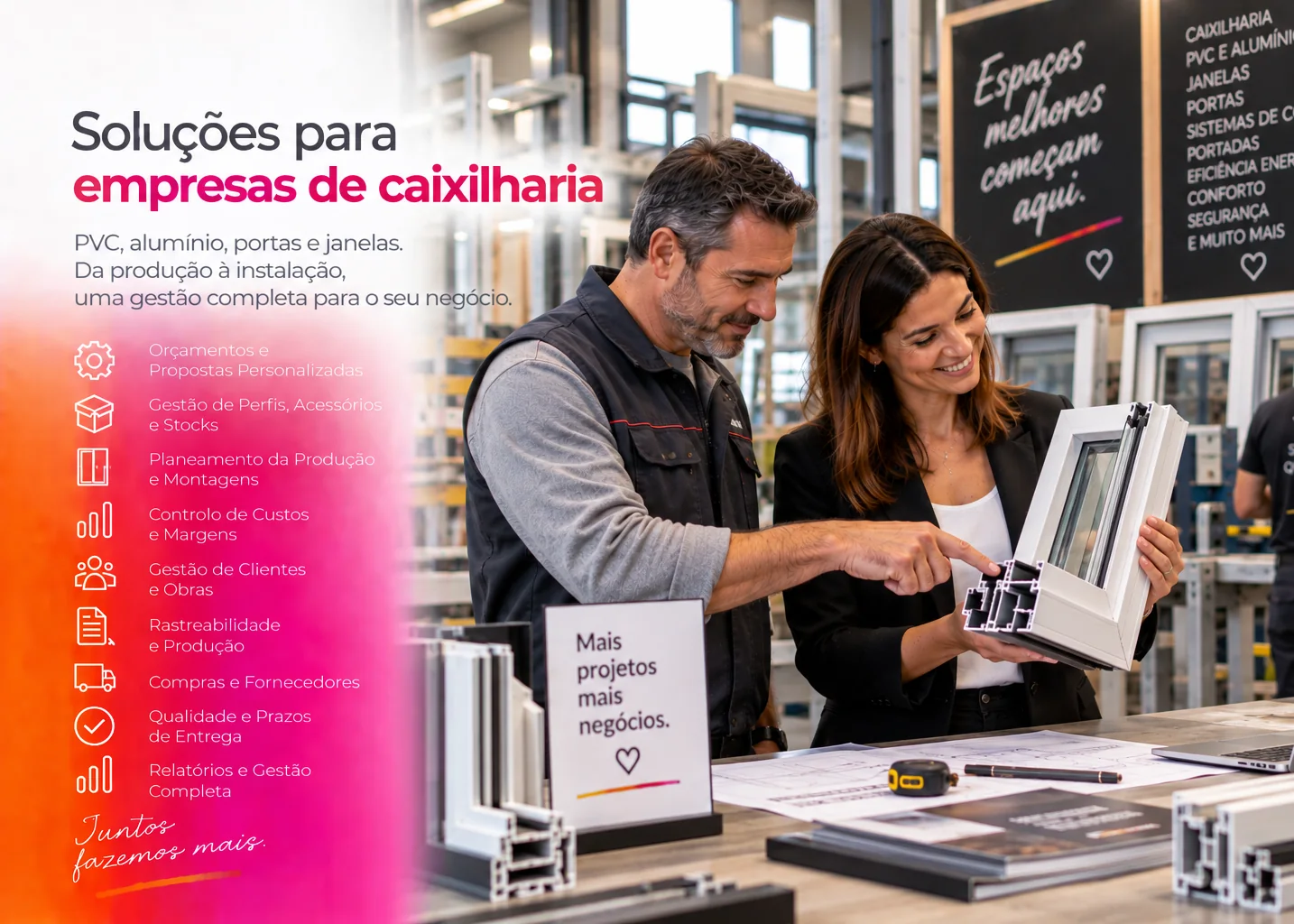 WinMax para empresas de caixilharia em PVC e alumínio
