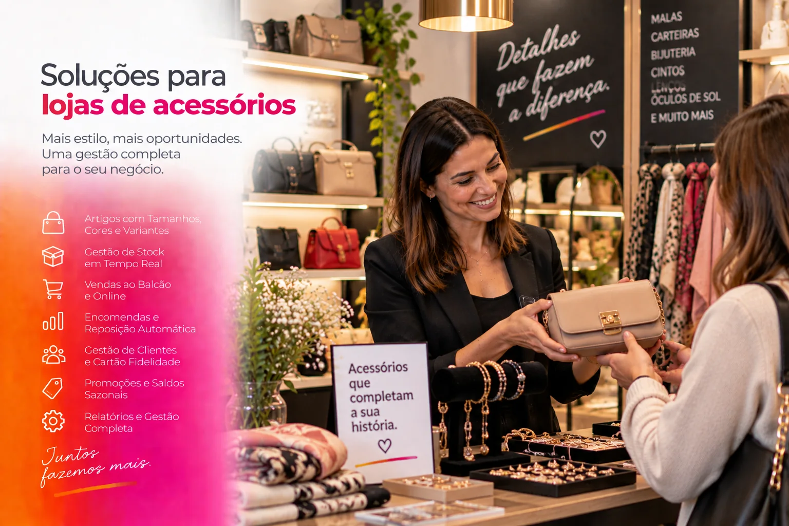 WinMax para lojas de acessórios de moda