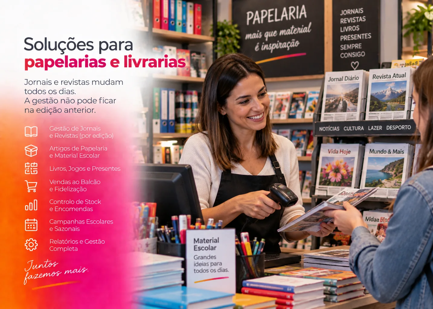 WinMax para papelarias com gestão de jornais e revistas por edição